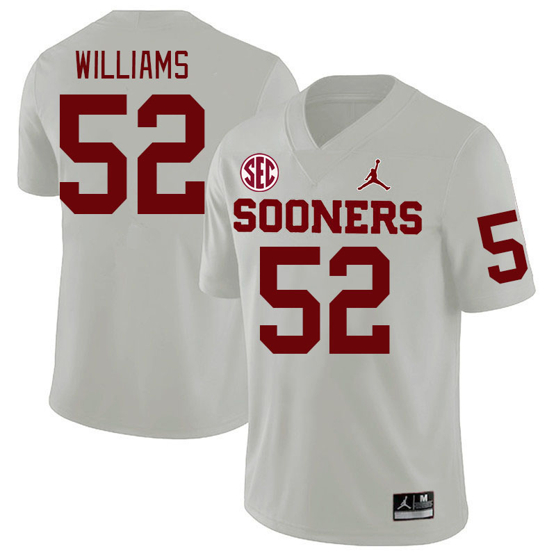 Men #52 Damonic Williams Oklahoma Sooners 2024 SEC Conference College Football Jerseys-White